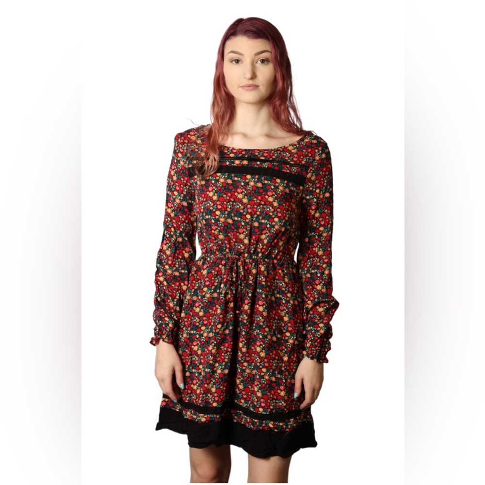 Women's LC Lauren Conrad Long Sleeve Floral Dress - S - Picture 2 of 9